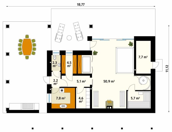 БАНЯ 2 планировка этажей - фото 1